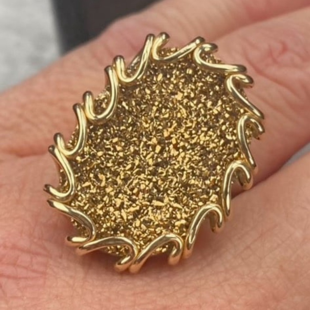 14k Druzy Milor ring.